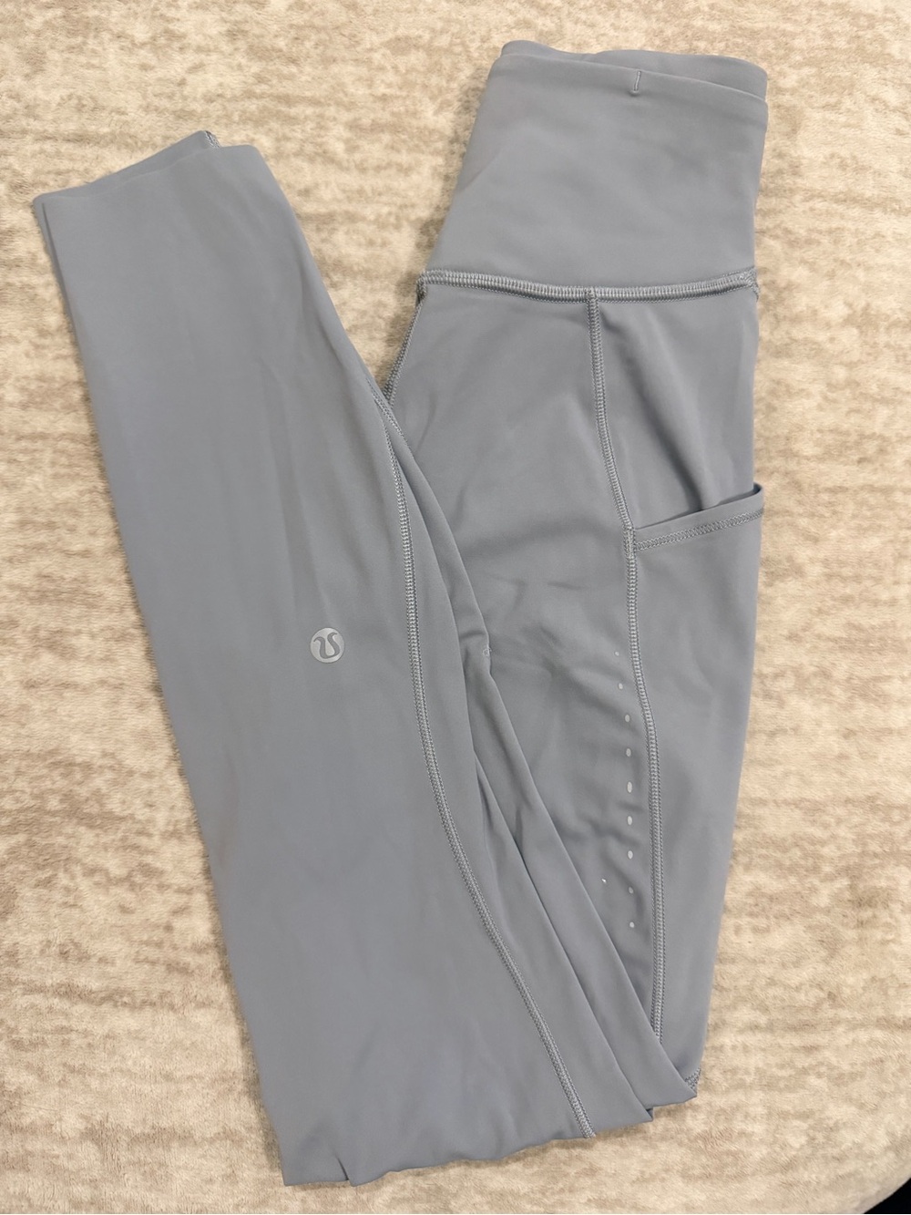 Lululemon Fast and Free High-Rise Tight 25” Pockets Gray Size 0